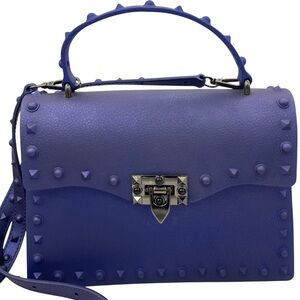 Jelly studded handbag crossbody removal straps